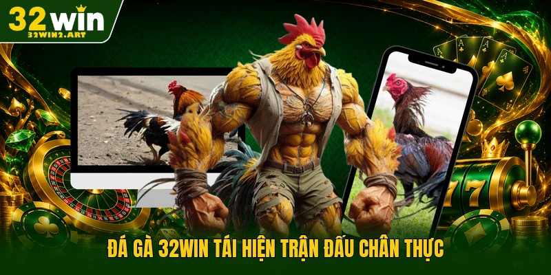 Đá gà 32WIN tái hiện trận đấu chân thực